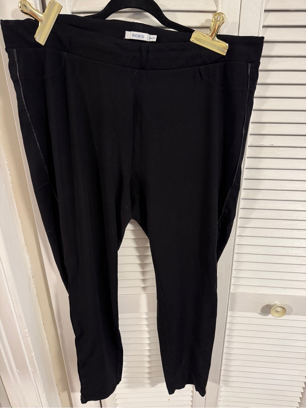 Ricki's Black Ponte Pants with Elastic Waistband